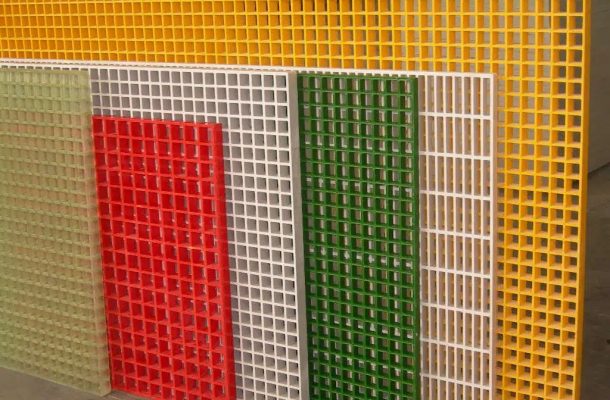 Tấm sàn FRP Grating màu sắc đa dạng Tấm sàn nhựa FRP Grating
