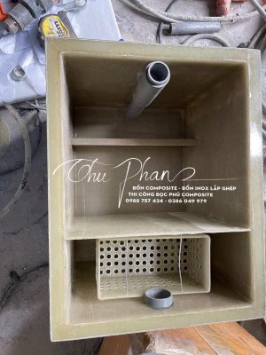 Hình ảnh thực tế bể tách mỡ Composite Bể lọc dầu mỡ bằng Composite