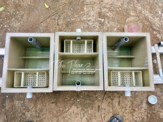 mô tả bể tách mỡ composite do Nhật Minh sản xuất Bể lọc dầu bằng chất liệu Composite