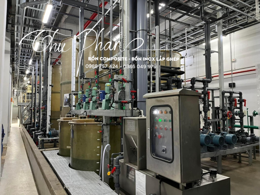 Bồn Composite dùng chứa hoá chất 