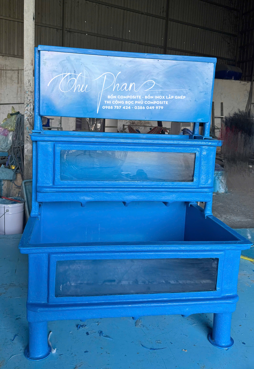 Thùng Composite nuôi cá 9 Thùng nuôi cá Composite sản xuất theo yêu cầu