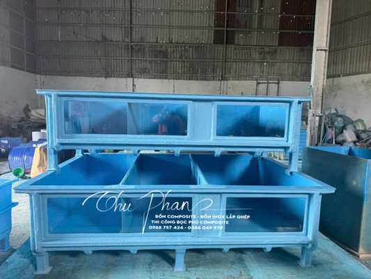Thùng Composite chứa hải sản do Nhật Minh Composite sản xuất