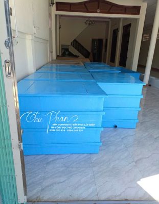 Thùng vận chuyển cá tôm trên xe tải bằng Composite