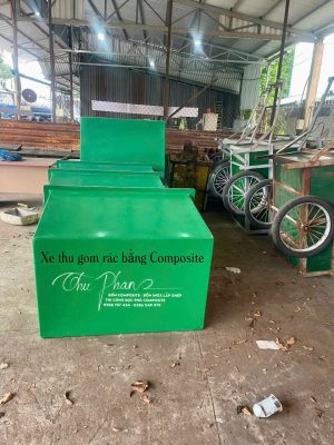 Xe thu gom rác bằng thùng nhựa Composite
