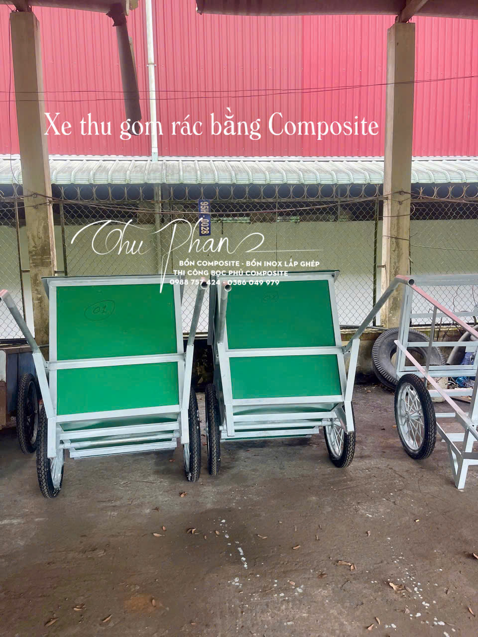 Xe thu gom rác thải bằng nhựa Composite