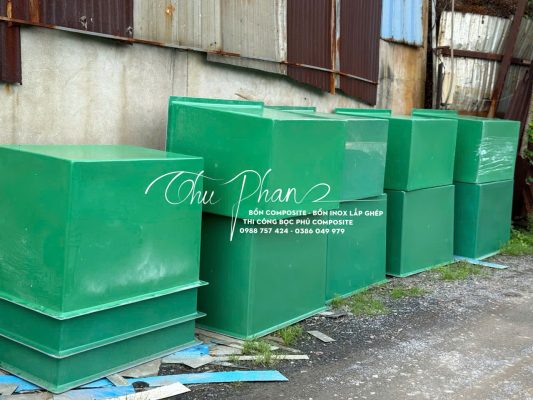 Thùng Composite làm xe thu gom rác thải