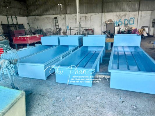 Thùng trữ cá bằng Composite do Nhật Minh sản xuất